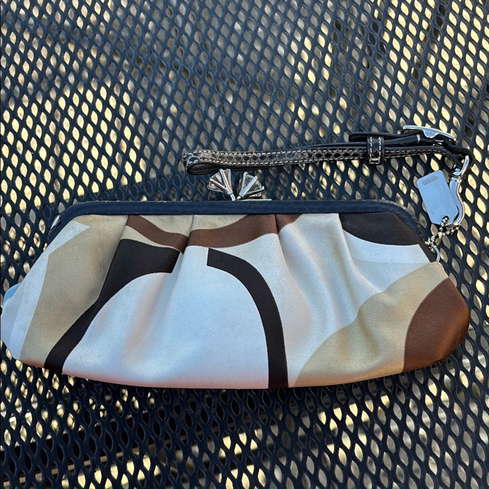 Coach Stylish Multicolor Clutch Bag